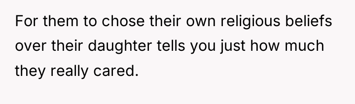 For them to chose their own religious beliefs over their...