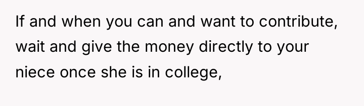 If and when you can and want to contribute, wait...