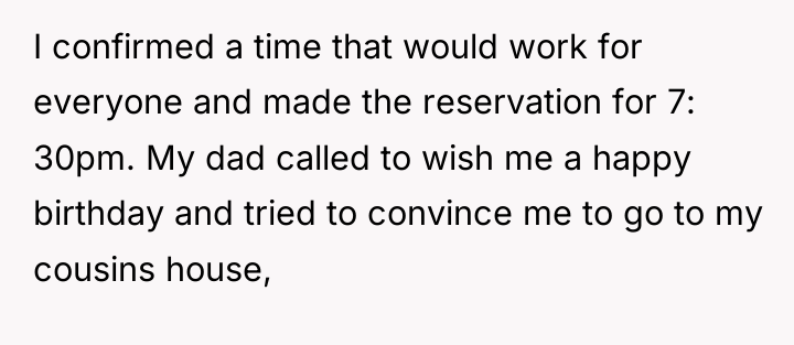 I confirmed a time that would work for everyone and...