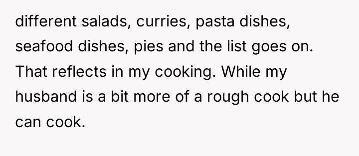 different salads, curries, pasta dishes, seafood dishes, pies and the...