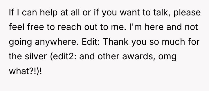 If I can help at all or if you want...