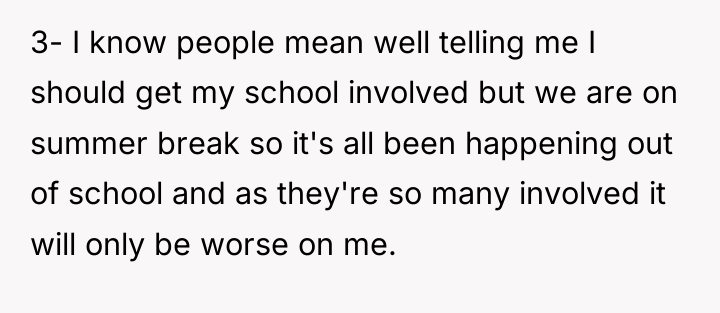 3- I know people mean well telling me I should...