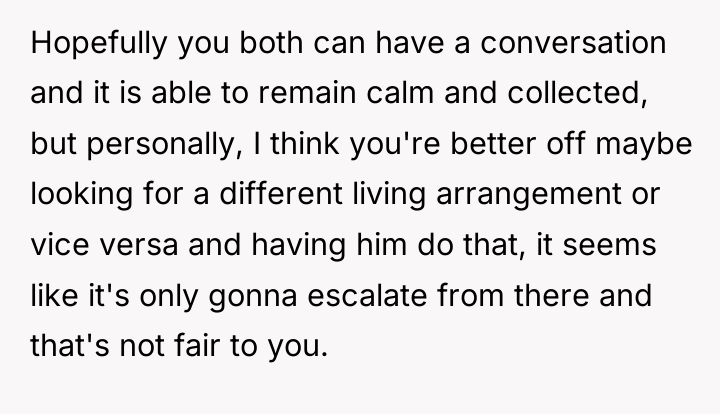 Hopefully you both can have a conversation and it is...