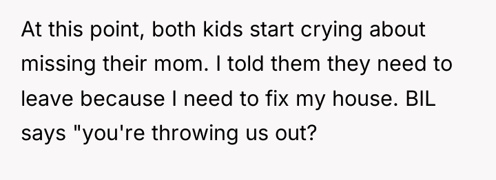 At this point, both kids start crying about missing their...