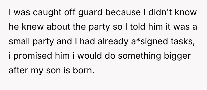 I was caught off guard because I didn't know he...