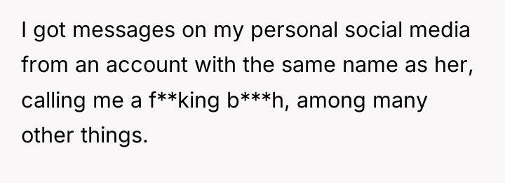 I got messages on my personal social media from an...