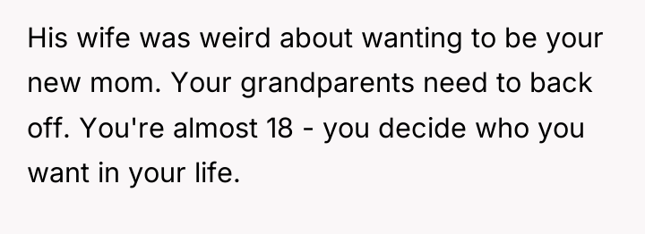 His wife was weird about wanting to be your new...