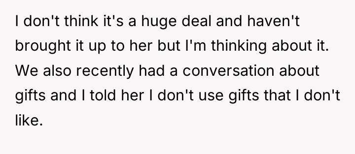 I don't think it's a huge deal and haven't brought...