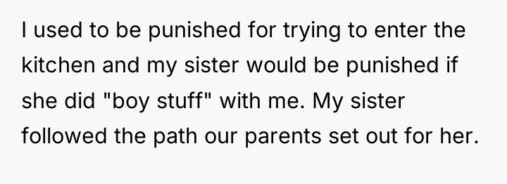 I used to be punished for trying to enter the...