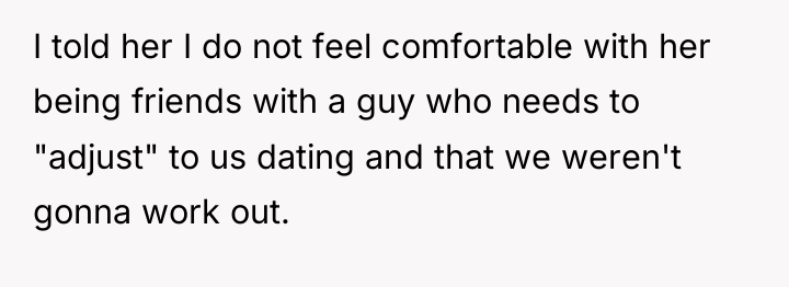 I told her I do not feel comfortable with her...