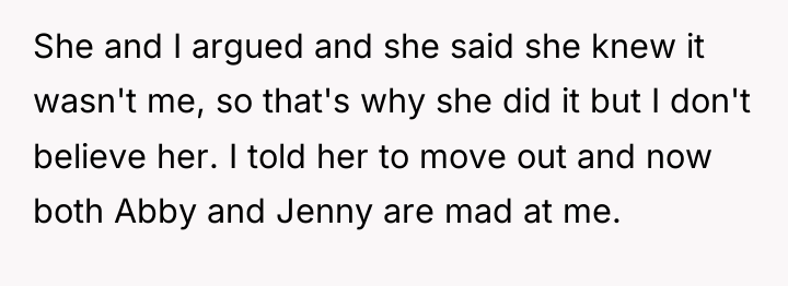 She and I argued and she said she knew it...