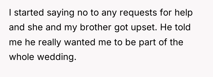 I started saying no to any requests for help and...