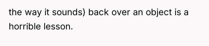 the way it sounds) back over an object is a...