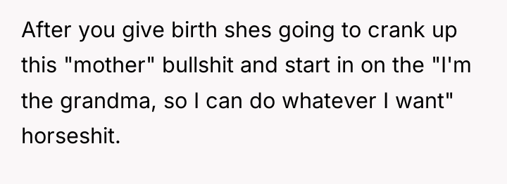 After you give birth shes going to crank up this...