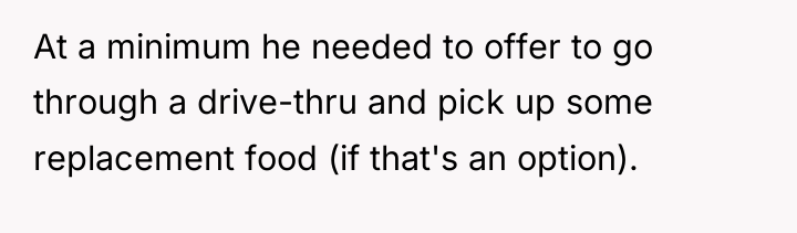 At a minimum he needed to offer to go through...