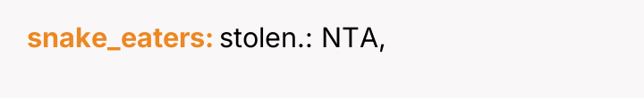 snake_eaters stolen.: NTA,