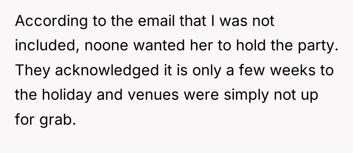 According to the email that I was not included, noone...