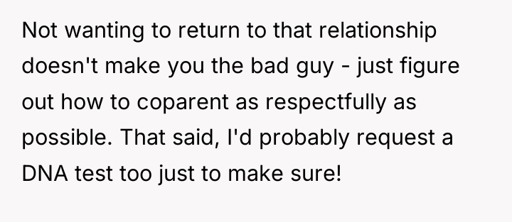 Not wanting to return to that relationship doesn't make you...