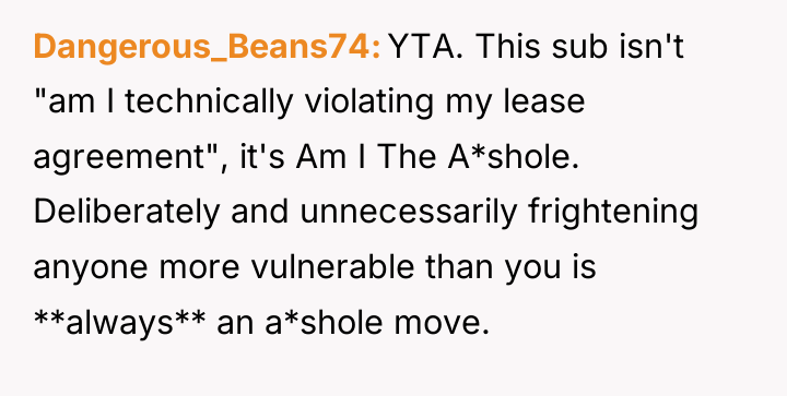 Dangerous_Beans74 YTA. This sub isn't "am I technically violating my...