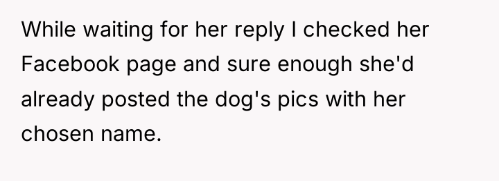 While waiting for her reply I checked her Facebook page...