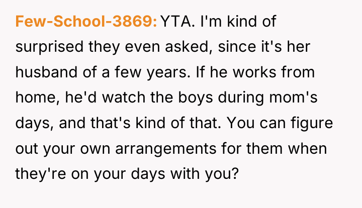 Few-School-3869 YTA. I'm kind of surprised they even asked, since...