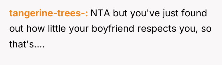 tangerine-trees- NTA but you've just found out how little your...