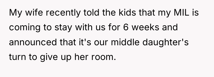 My wife recently told the kids that my MIL is...