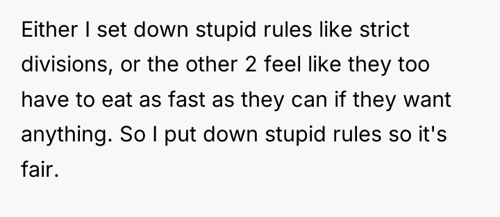 Either I set down stupid rules like strict divisions, or...
