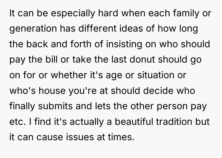 It can be especially hard when each family or generation...