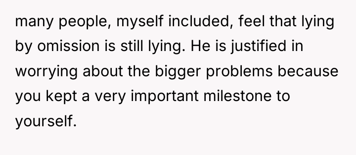 many people, myself included, feel that lying by omission is...