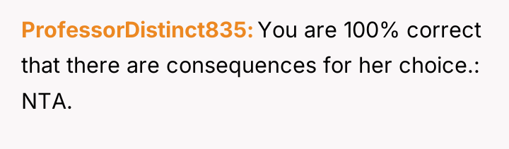 ProfessorDistinct835 You are 100% correct that there are consequences for...