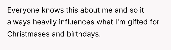 Everyone knows this about me and so it always heavily...