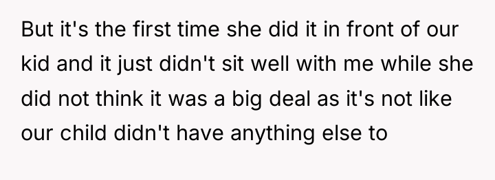But it's the first time she did it in front...