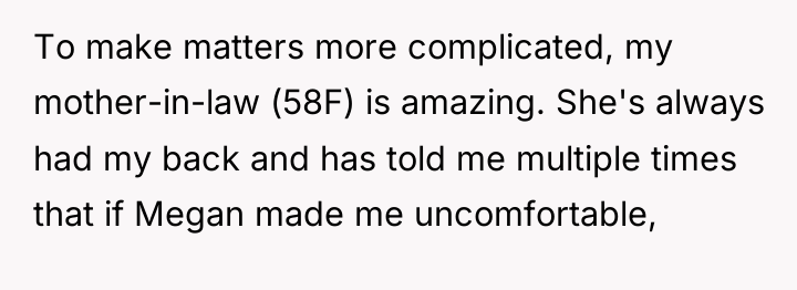 To make matters more complicated, my mother-in-law (58F) is amazing....