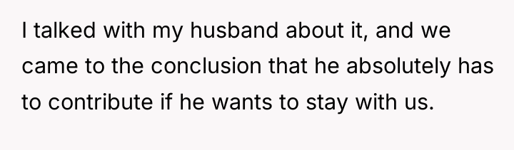 I talked with my husband about it, and we came...