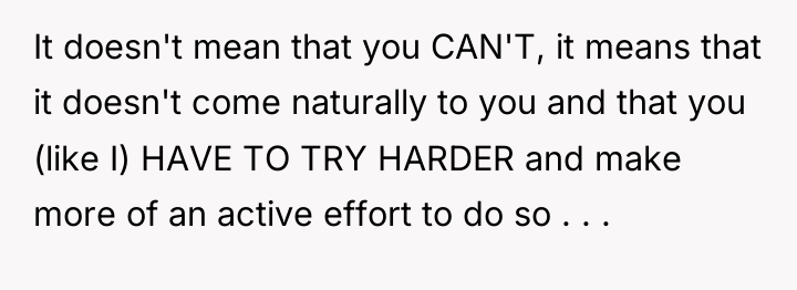 It doesn't mean that you CAN'T, it means that it...