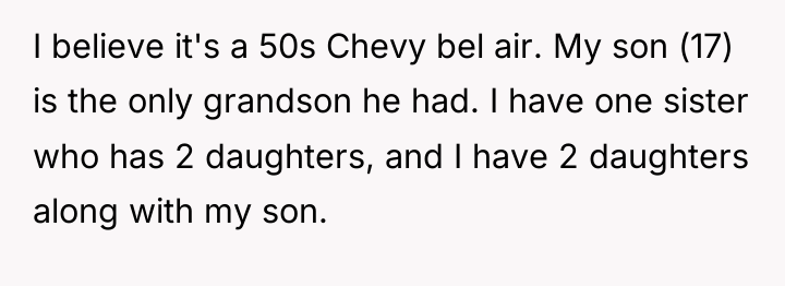 I believe it's a 50s Chevy bel air. My son...
