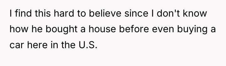 I find this hard to believe since I don't know...