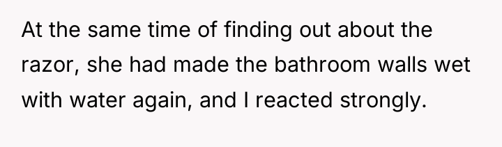 At the same time of finding out about the razor,...