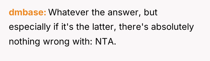 dmbase Whatever the answer, but especially if it's the latter,...