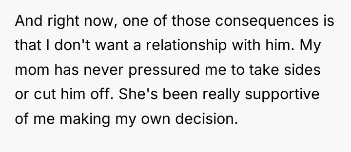 And right now, one of those consequences is that I...
