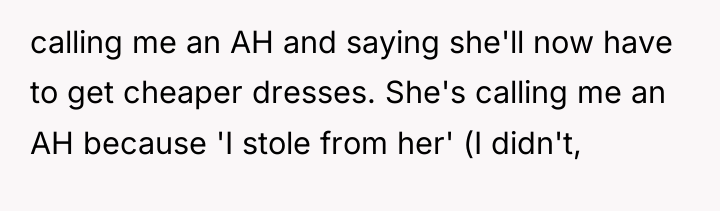 calling me an AH and saying she'll now have to...