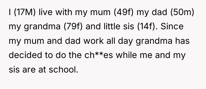 I (17M) live with my mum (49f) my dad (50m)...