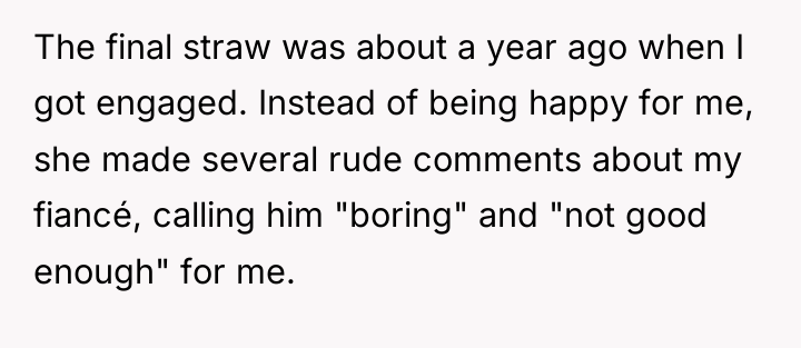 The final straw was about a year ago when I...