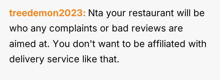 treedemon2023 Nta your restaurant will be who any complaints or...