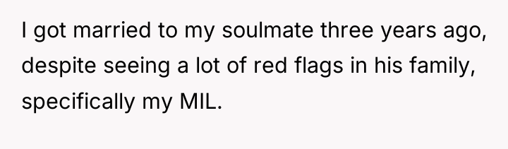 I got married to my soulmate three years ago, despite...