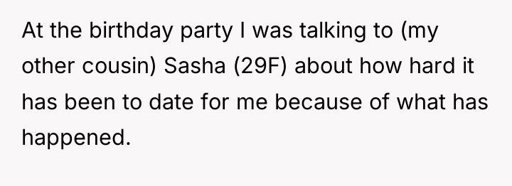 At the birthday party I was talking to (my other...