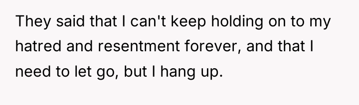 They said that I can't keep holding on to my...