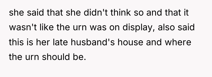 she said that she didn't think so and that it...