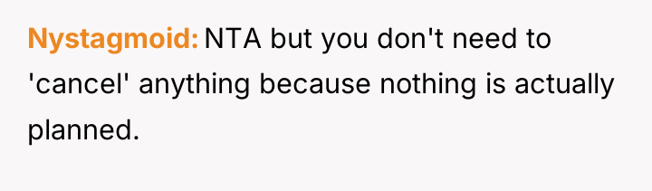Nystagmoid NTA but you don't need to 'cancel' anything because...